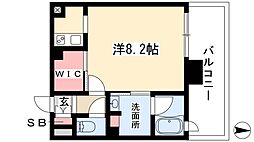 エスペランサ葵 1Kの間取図画像