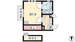 メゾン・ド・ソレイユ 1Kの間取図画像