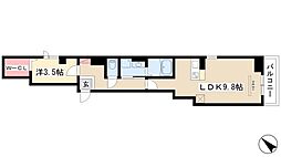 N.STAGE東別院 1LDKの間取図画像