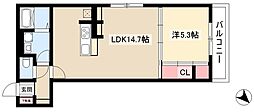 シャルム・ヴィアーレ 1LDKの間取図画像