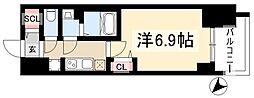 プレサンス東別院駅前2 1Kの間取図画像
