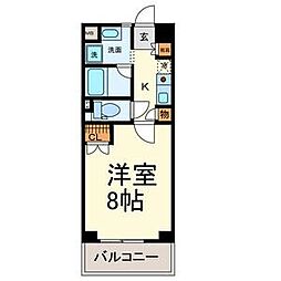 ガーデンハイツマルタカ2 1Kの間取図画像
