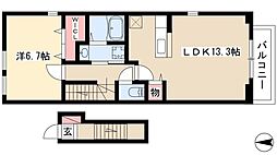 セレーノみつや 1LDKの間取図画像