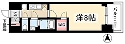 プレサンスNAGOYAファスト 1Kの間取図画像