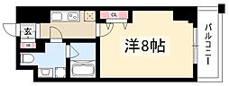 WESTIN上前津 1Kの間取図画像