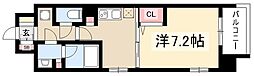 フローラル東別院 1DKの間取図画像