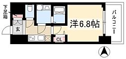 プレサンス錦プレミアム 1Kの間取図画像