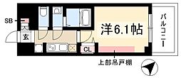 プレサンス上前津ディアシス 1Kの間取図画像