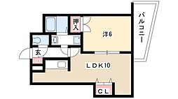 第3タジックビル 1LDKの間取図画像