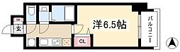 ディアレイシャス矢場町 1Kの間取図画像