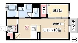 あおぞら 1LDKの間取図画像