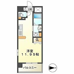 リバージュ ワンルームの間取図画像