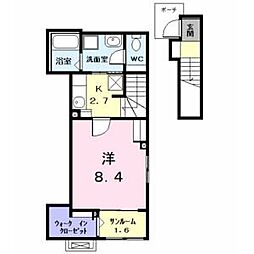メゾンフラン1 1Kの間取図画像