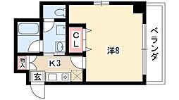 M'SHouse1 1Kの間取図画像
