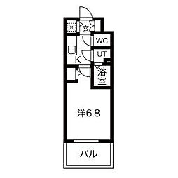 エスリード上前津リビア 1Kの間取図画像