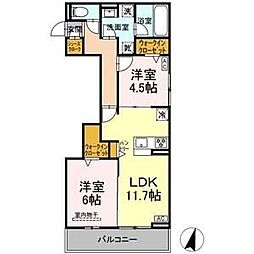 Celestia 2LDKの間取図画像