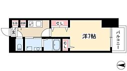 パルティール千種アネックス 1Kの間取図画像