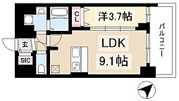 プレサンス上前津ディアシス 1LDKの間取図画像