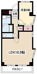 コーポ中野 1LDKの間取図画像