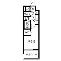 名古屋市北区平安1丁目マンション 1Kの間取図画像