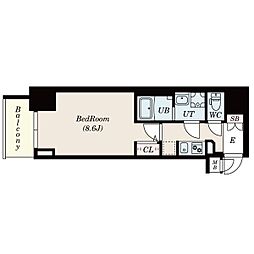 S-RESIDENCE東別院 1Kの間取図画像