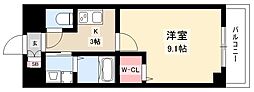 アルカンシェル名駅 1Kの間取図画像
