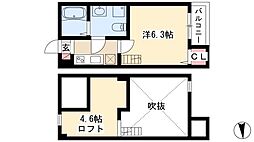 ヴィルシーナ 1Kの間取図画像