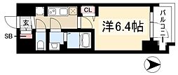プレサンス鶴舞駅前レジス 1Kの間取図画像