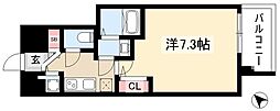 エスリード千種パークフロント 1Kの間取図画像