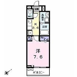 ザ ルミナス トキワ 1Kの間取図画像