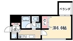 東桜コート 1Kの間取図画像