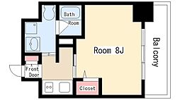 aLATOSHIRAKABE 1Kの間取図画像