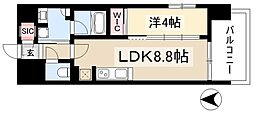プレサンスレイズ泉高岳駅前 1LDKの間取図画像