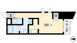 グランステージ千種 1Kの間取図画像
