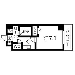 グリシーヌ名駅 1Kの間取図画像