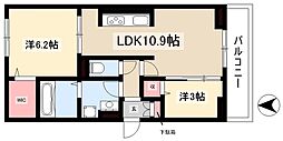 サニーコート平和 2LDKの間取図画像