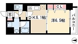 タウンコート御園 1DKの間取図画像