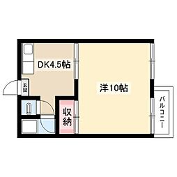 コーポ深川 1DKの間取図画像