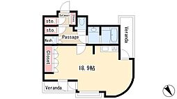 千種タワーヒルズ 1LDKの間取図画像