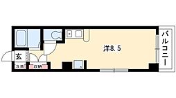 ドール新栄 ワンルームの間取図画像