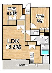 ネバーランド大津GRANBAY 2LDKの間取図画像