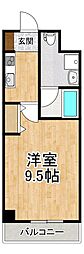 アール・ツー・コート 1Kの間取図画像