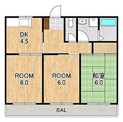 エクシード西大津 2階