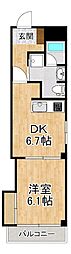 Ambellir 1DKの間取図画像
