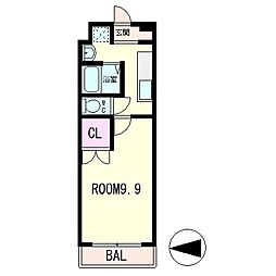 アートプラザ・ユー 1Kの間取図画像