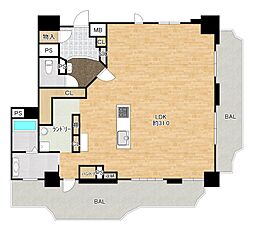 アメニティ南草津2 ワンルームの間取図画像