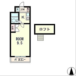 UniLifeSERENO機友 1Kの間取図画像