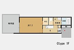 新築賃貸マンション ラス・パルマス浜四条 Atype 1Kの間取図画像