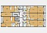 間取り：2〜5F全体平面図