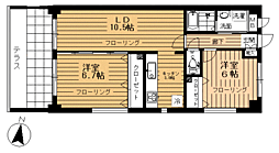 ビバース菱谷 2LDKの間取図画像